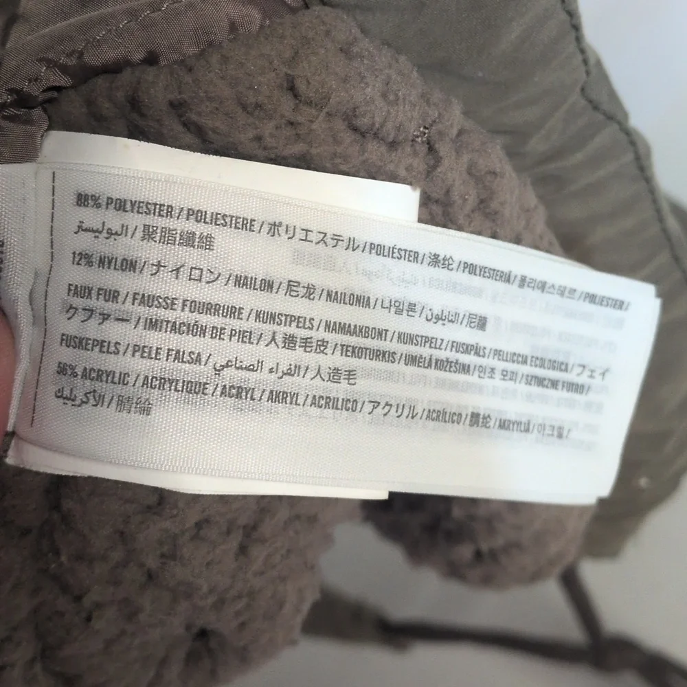 Abercrombie & Fitch Olive Hooded Utility Parka, Size Small, EUC, Y2K, Vintage - Picture 9 of 12